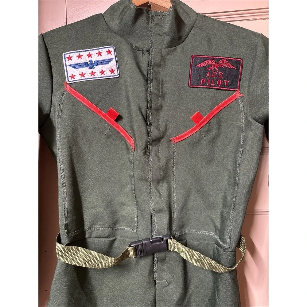 Hyde & Eek! Kids Ace Fighter Pilot Jumpsuit Size Medium Costume Creative Play